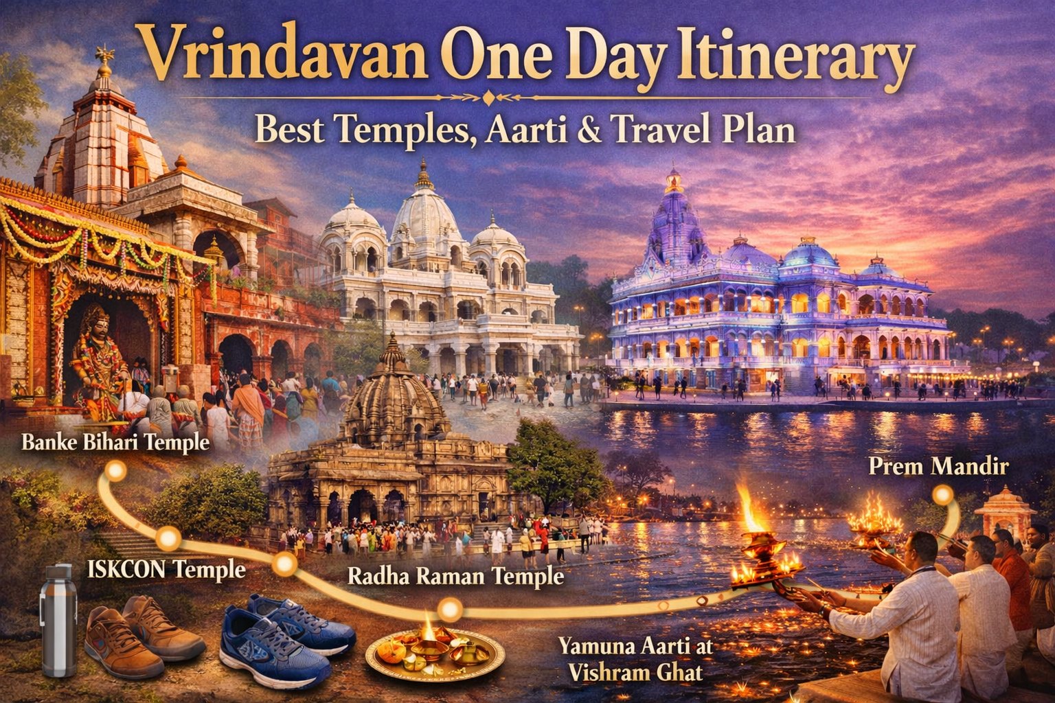 Vrindavan One Day Itinerary – Best Temples, Aarti & Travel Plan